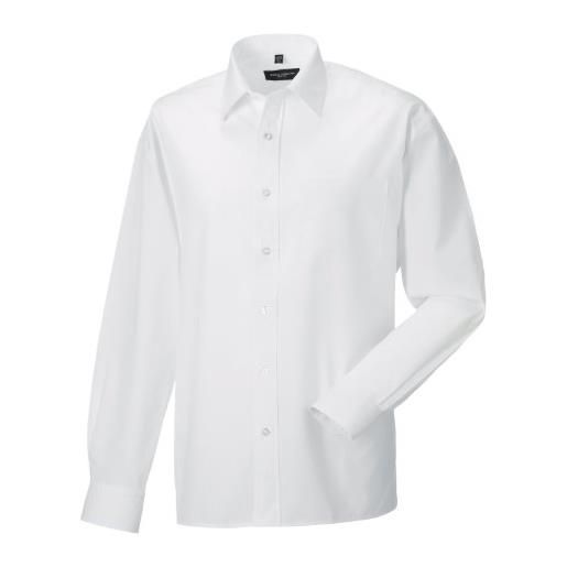 Russell Collection - camicia casual - basic - classico - maniche lunghe - uomo bianco medium