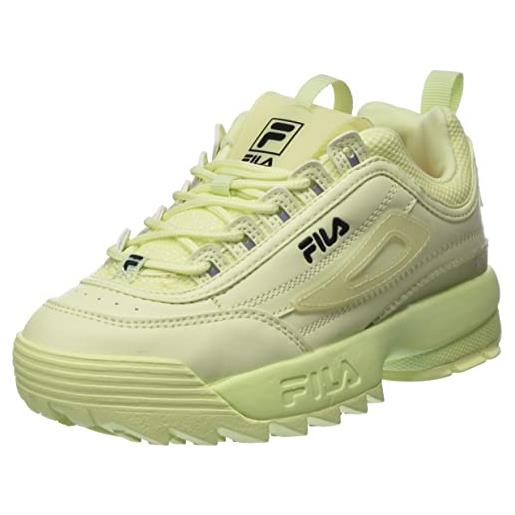 Fila disruptor t kids, scarpe da ginnastica bambine e ragazze, verde (lime cream), 35 eu