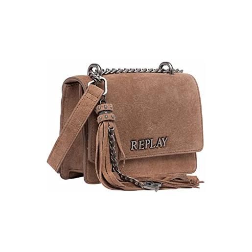 REPLAY fw3001.009. A3154, borsa a mano donna, avorio (dirty pale brown 074), onesize