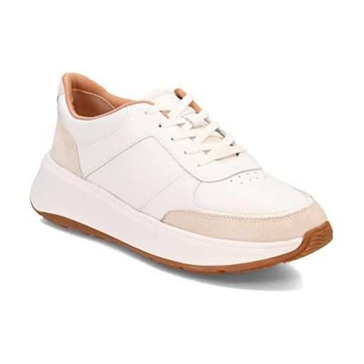 Fitflop sneaker in pelle f-mode, scarpe da ginnastica donna, bianco urbano, 38.5 eu