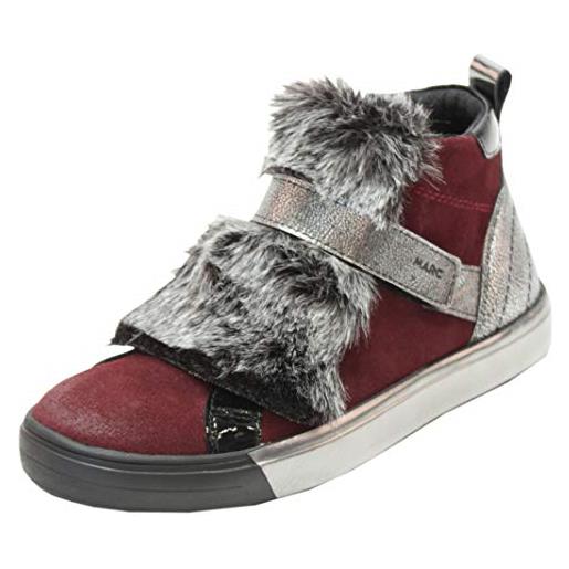 Marc Shoes fabienne, chukka boots donna, rosso cow suede metallic verniz blac 00610, 37 eu