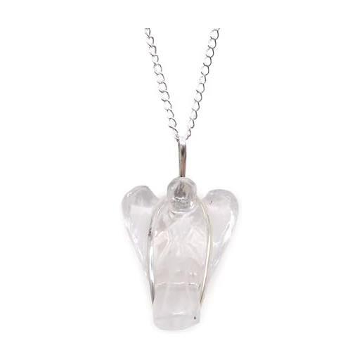 Ancient Wisdom ciondolo gemstone guardian angel pendant - rock quartz gpj-16 marca, única, metallo, nessuna pietra preziosa