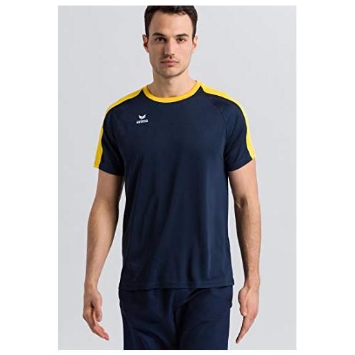 Erima 1081825, t-shirt uomo, new navy/giallo/dark navy, xxxl