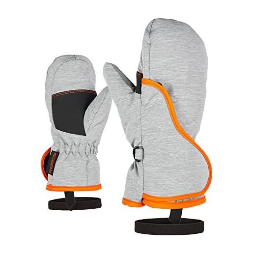 Ziener luki - guanti da sci, unisex, per bambini, unisex bambini, 801974, mélange chiaro, 92 cm
