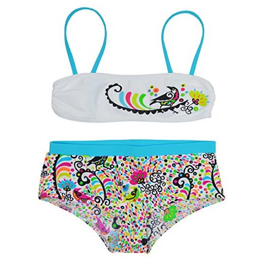 Splash About girls' designer bandeau bikini, kayla la, 3-4 years