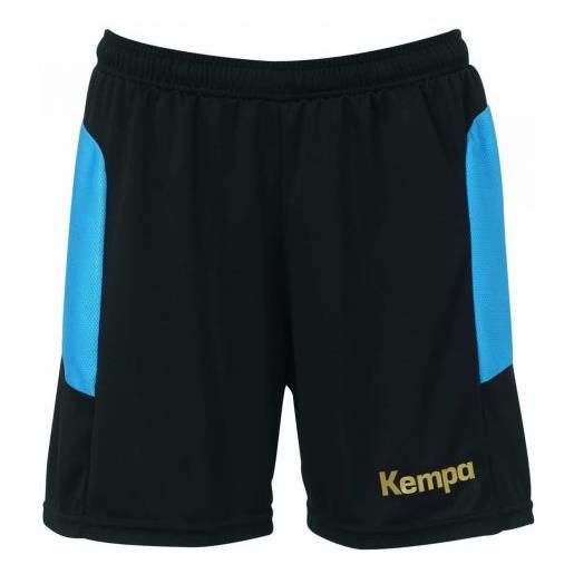 Kempa - pantaloncini tribute women, donna, shorts tribute women, schwarz/kempablau, xxl