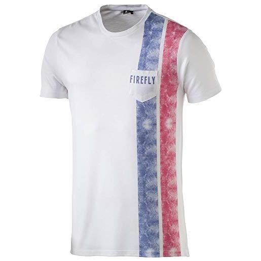 Firefly eliyas, t-shirt uomo, white/hibiscus/denim, xxl