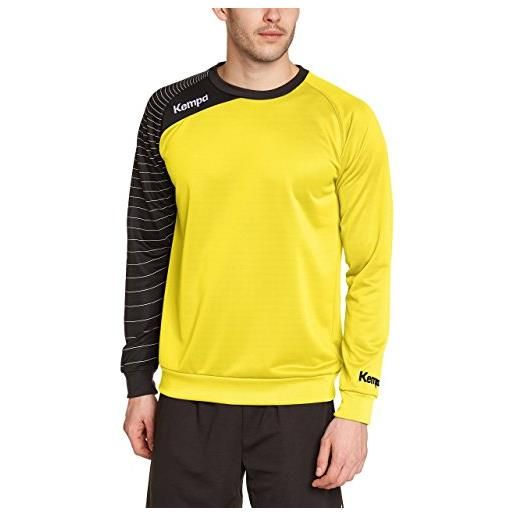 Kempa, maglietta da circle training uomo, giallo (limonen gelb/schwarz), xxs/xs