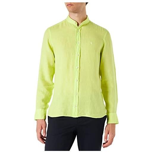 Hackett London garment dyed linen ps, camicia, uomo, verde (lime), m