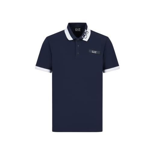 Emporio Armani ea7 polo golf club in cotone stretch da uomo - 3rpf09 (s, navy blue)