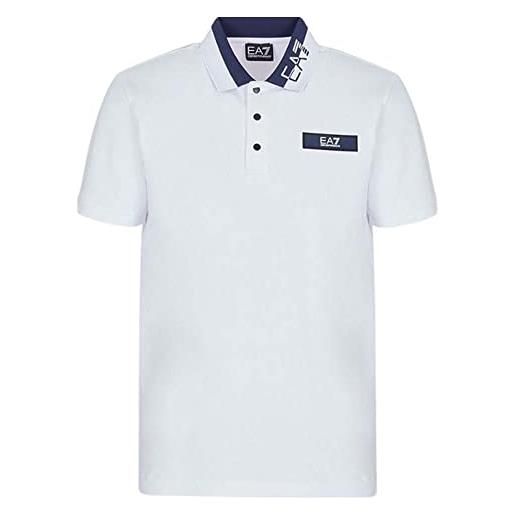 Emporio Armani ea7 polo golf club in cotone stretch da uomo - 3rpf09 (l, paradise pink)