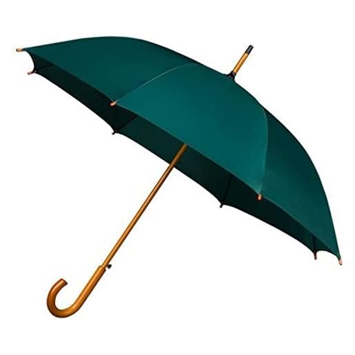Falconetti ombrello lungo donna - apertura automatica - manico e manico in legno - verde abete