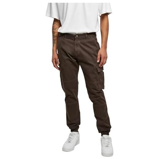 Urban Classics washed cargo twill jogging pants pantaloni, marrone, 42 uomo