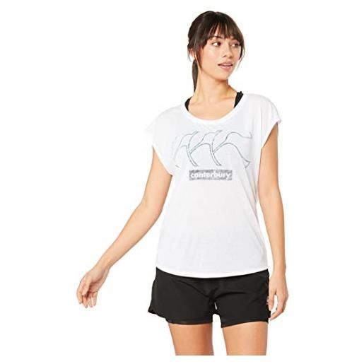Canterbury della nuova zelanda vaposhield loose fit t-shirt, donna, vaposhield loose fit, white, xl