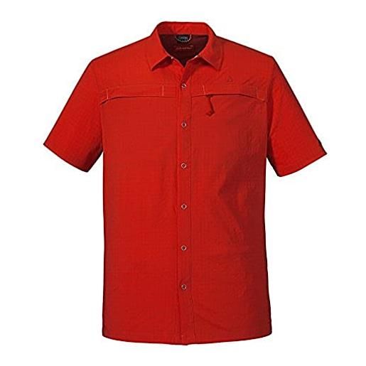 Schöffel shirt colmar1 uv camicia uomo, uomo, shirt colmar1 uv, rosso fuoco, fr: s (taille fabricant: s)