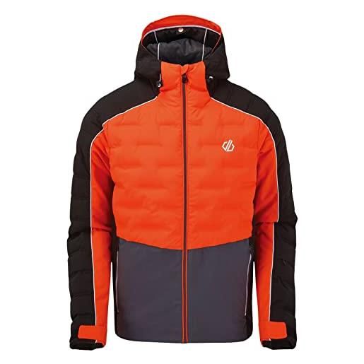 Dare 2B expounder waterproof breathable taped seams underarm vents detachable snowskirt jacket, giacche uomo, trail. Blaze/nero, xs