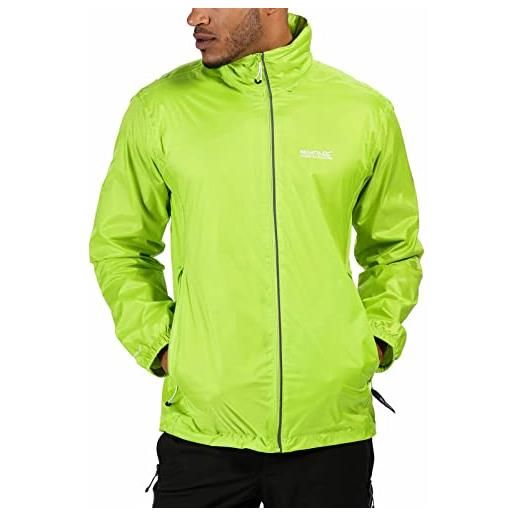 Regatta lyle iv' giacca leggera traspirante impermeabile rivestimento riflettente con cappuccio, jackets waterproof shell uomo, electric lime, xl
