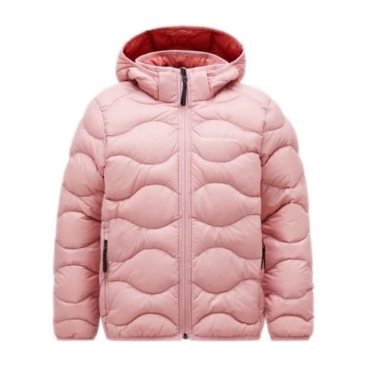 Peak Performance jr helium down hood jacket, 5bh warm blush/trek pink/, 140