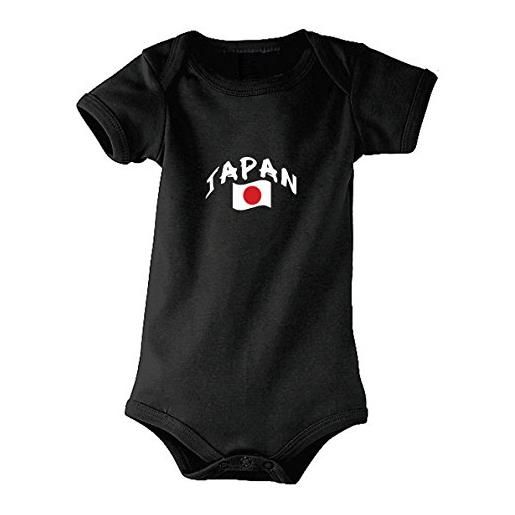 Supportershop - body giapponese per neonato, taglia l, colore: nero