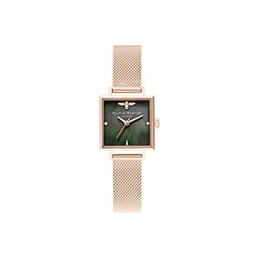 Olivia Burton orologio analogico al quarzo da donna con cinturino in acciaio inossidabile color oro rosa - ob16ex220