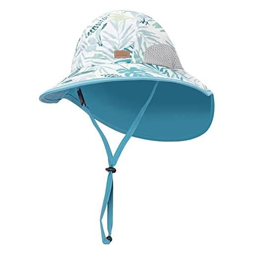 Happy Cherry cappello da sole estivo bambino bambina upf 50+ cappello da pesca a tesa larga con ampia protezione del collo per spiaggia escursionismo viaggio 3-24 mesi