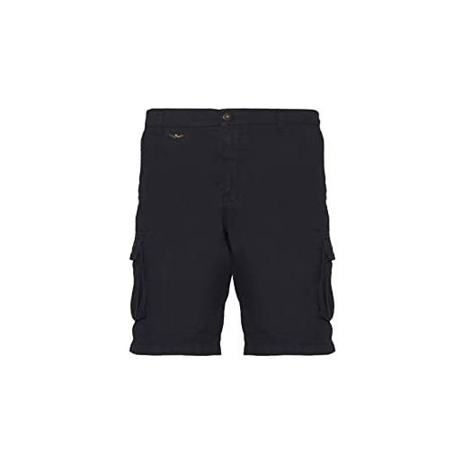 Aeronautica Militare bermuda be066ct da uomo, pantaloncini, shorts (48 m it, 08312 blue black)