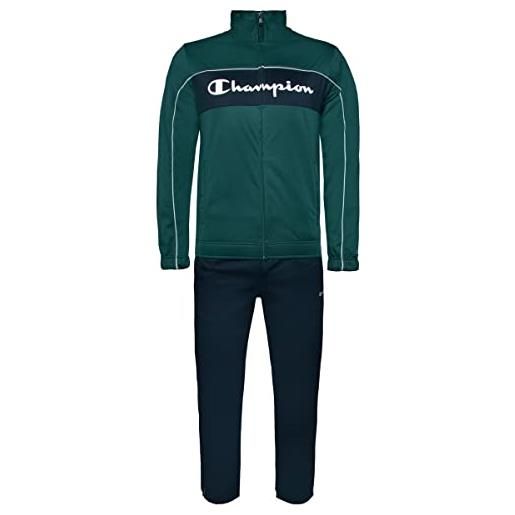 Champion piping block tracksuit tuta sportiva, uomo, nero, xl