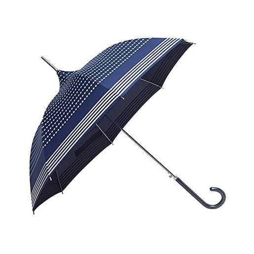 Le Monde du Parapluie le monde du du ombrello - design danese - ombrello da passeggio da donna con una bella stampa panna, 58 cm, colore: blu