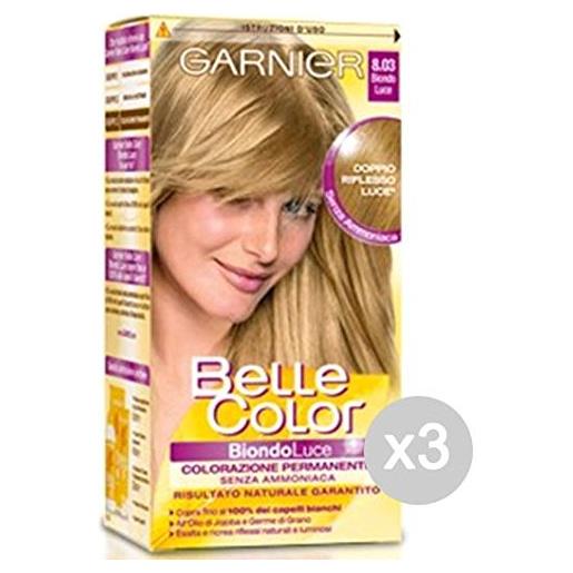 Glooke Selected set 3 belle color 8.03 biondo luce tinta e colore per capelli