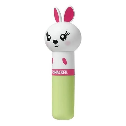 Lip Smacker lippy pals bunny, lucidalabbra aromatizzato per bambini ispirato agli animali, idratante e levigante per rinfrescare le labbra, gusto mais caramello