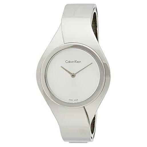 Calvin Klein orologio analogico quarzo da donna con cinturino in acciaio inox k5n2m126