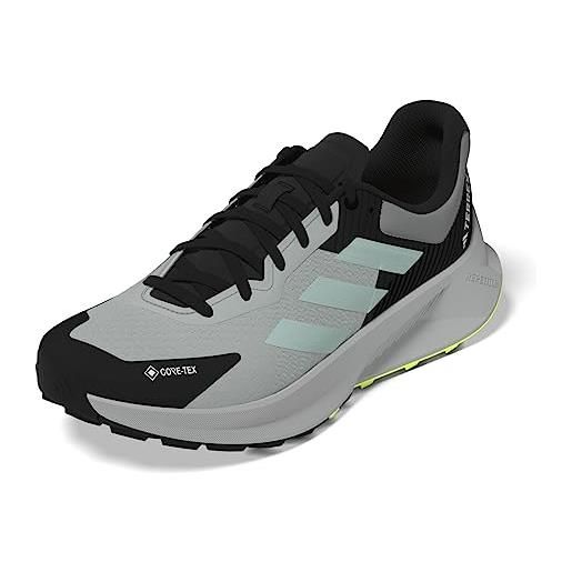adidas terrex soulstride flow gtx, shoes-low (non football) uomo, wonder silver/semi flash aqua/lucid lemon, 38 2/3 eu