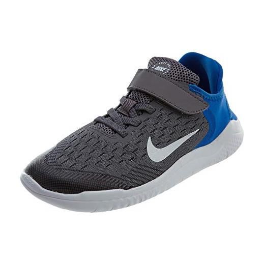 Nike kleinkinder laufschuh free run 2018, scarpe running bambino, grigio (gunsmoke/white-signal blue-thu 005), 35 eu