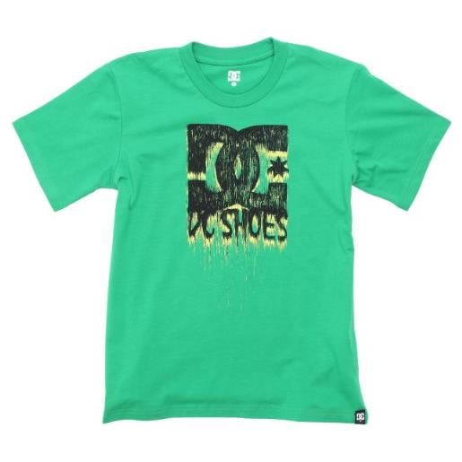DC Shoes - maglietta, colletto tondo, manica corta, bambino, verde (vert (emeraude)), m