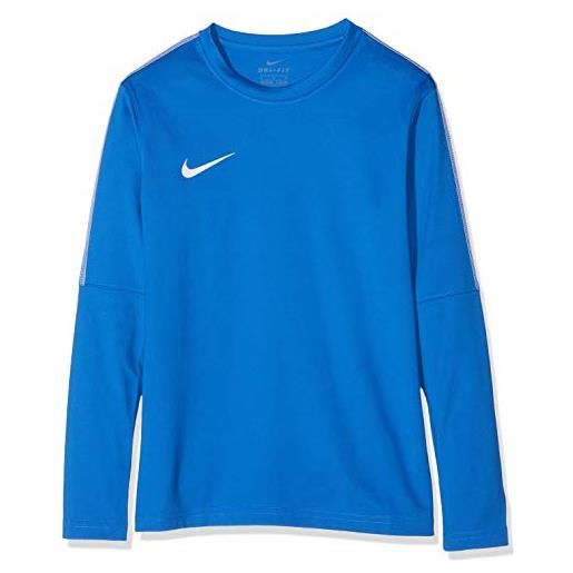 Nike y nk dry park18 crew, t-shirt unisex bambini, blu (royal blue/white/463), s