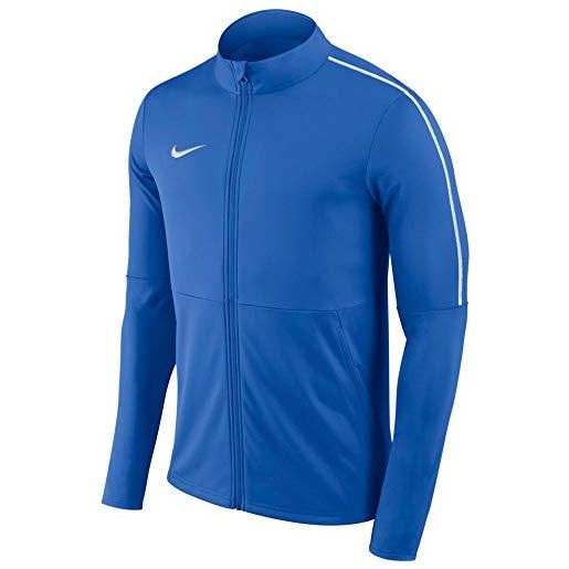Nike m nk dry park18 trk jkt k felpa full zip, uomo, royal blue/white/white, xl
