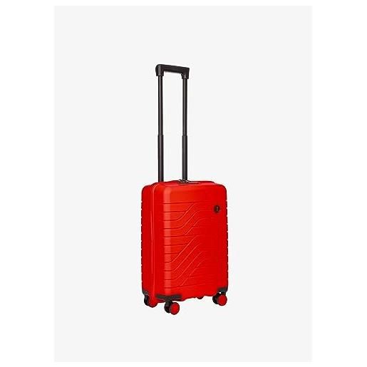 Bric's trolley collezione ulisse b|y, valigia bagaglio a mano con 4 ruote, resistente e ultraleggera, collegamento usb, lucchetto tsa integrato, dimensioni 37x55x20, red