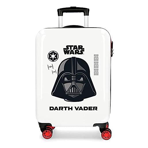 Star Wars darth vader valigia da cabina bianca 38 x 55 x 20 cm rigida abs chiusura a combinazione laterale 34 l 2 kg 4 ruote doppie bagaglio a mano