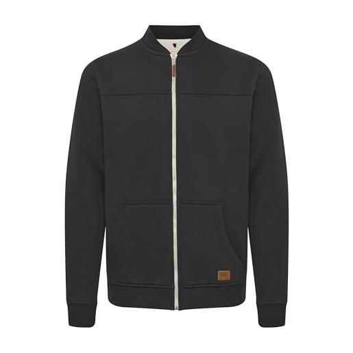 b BLEND blend arco felpa con cerniera giacca da uomo senza cappuccio con collo alto, taglia: l, colore: black (70155)