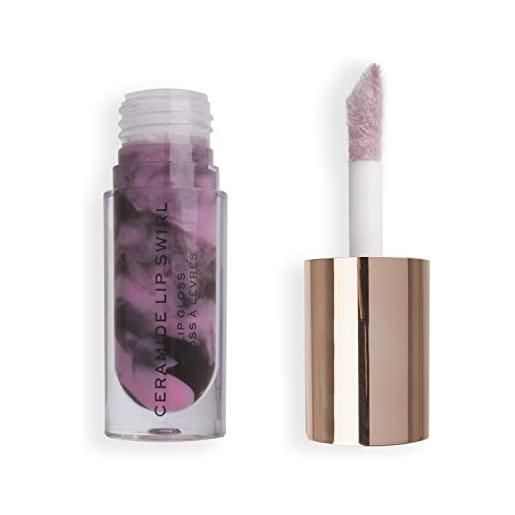 Makeup Revolution, lip swirl ceramide gloss, lucidalabbra, malva ciliegia, 4,5 ml
