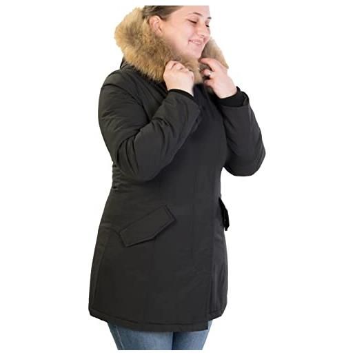 Antony Morale giubbotto parka donna invernale colori (rosso, nero, blu, ghiaccio) con pelliccia vera volpe removibile 4 colori disponibili (xl 48, bordò)