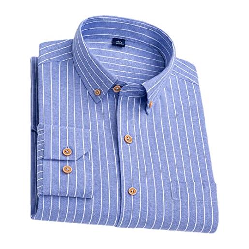 Niiyyjj camicie casual con bottoni a maniche lunghe scozzesi affari camicie da abito sociale camicia da uomo vestibilità regolare, njf-03, m