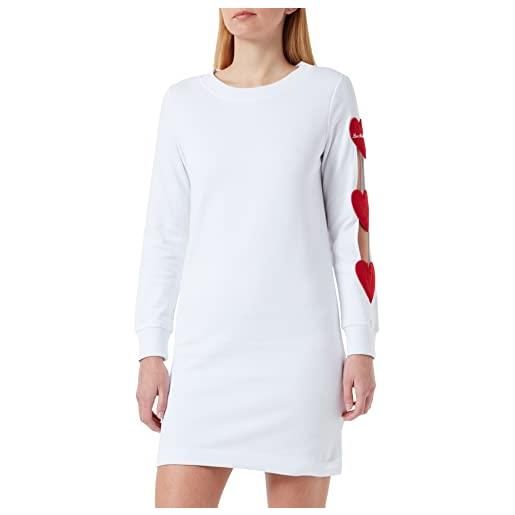 Love Moschino regular fit dress vestito, bianco, 46 donna