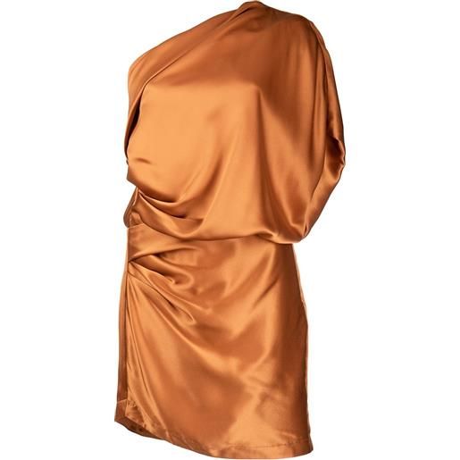Michelle Mason abito corto monospalla - arancione