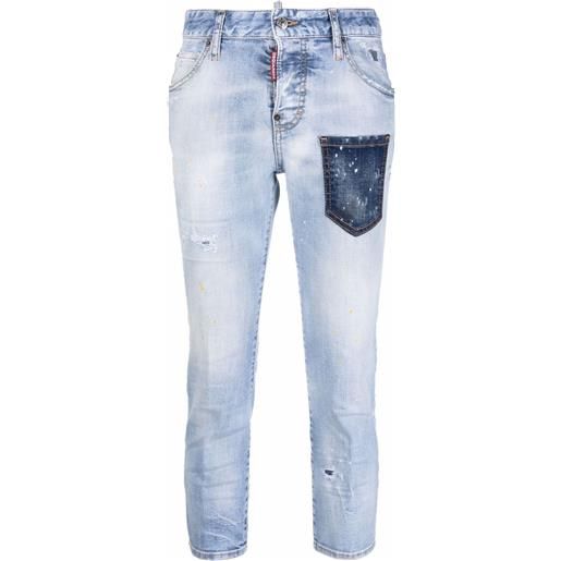 Dsquared2 jeans crop - blu