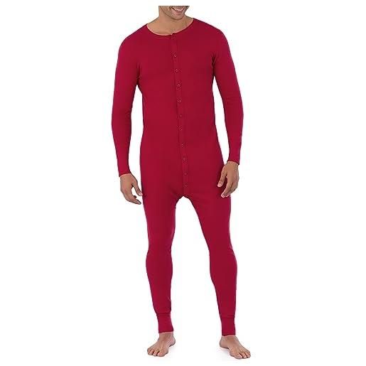 Fruit of the Loom tuta termica di alta qualità pantaloni pigiama, rosso, medium uomo
