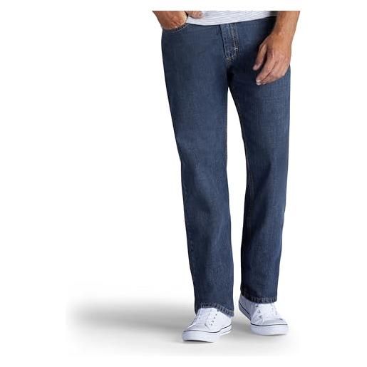 Lee men's premium select relaxed fit straight leg jean, calypso wiskered, 31w x 32l
