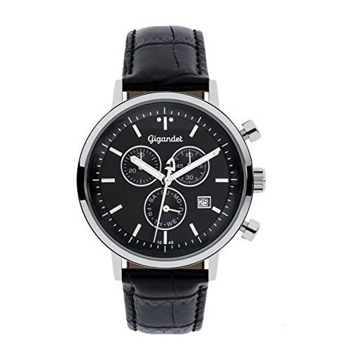 Gigandet classico orologio uomo cronografo analogico quartz nero g6-004