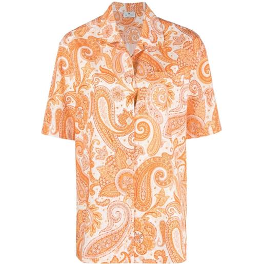 ETRO camicia con stampa paisley - arancione