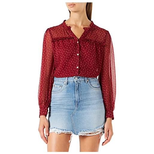 Pepe Jeans nala, camicia donna, rosso (burnt red), xl
